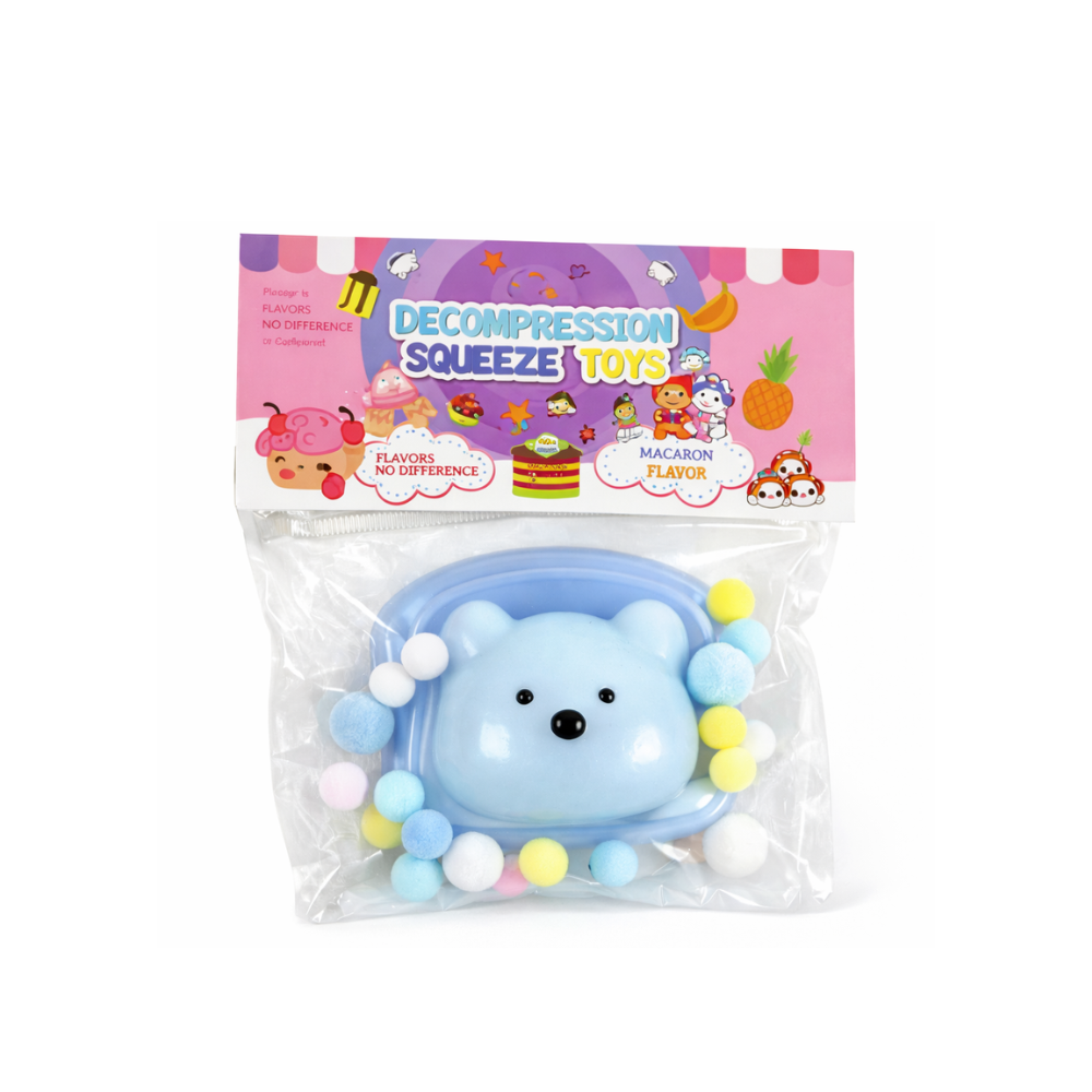 SQUISHY ANIMALES CON POMPONES