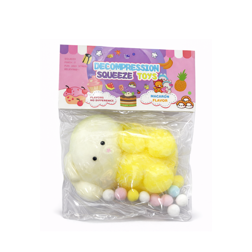SQUISHY ANIMALES CON POMPONES