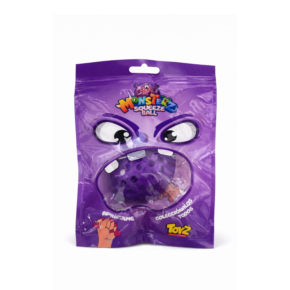 SQUISHY PELOTA CON PACKAGING MONSTER BALL