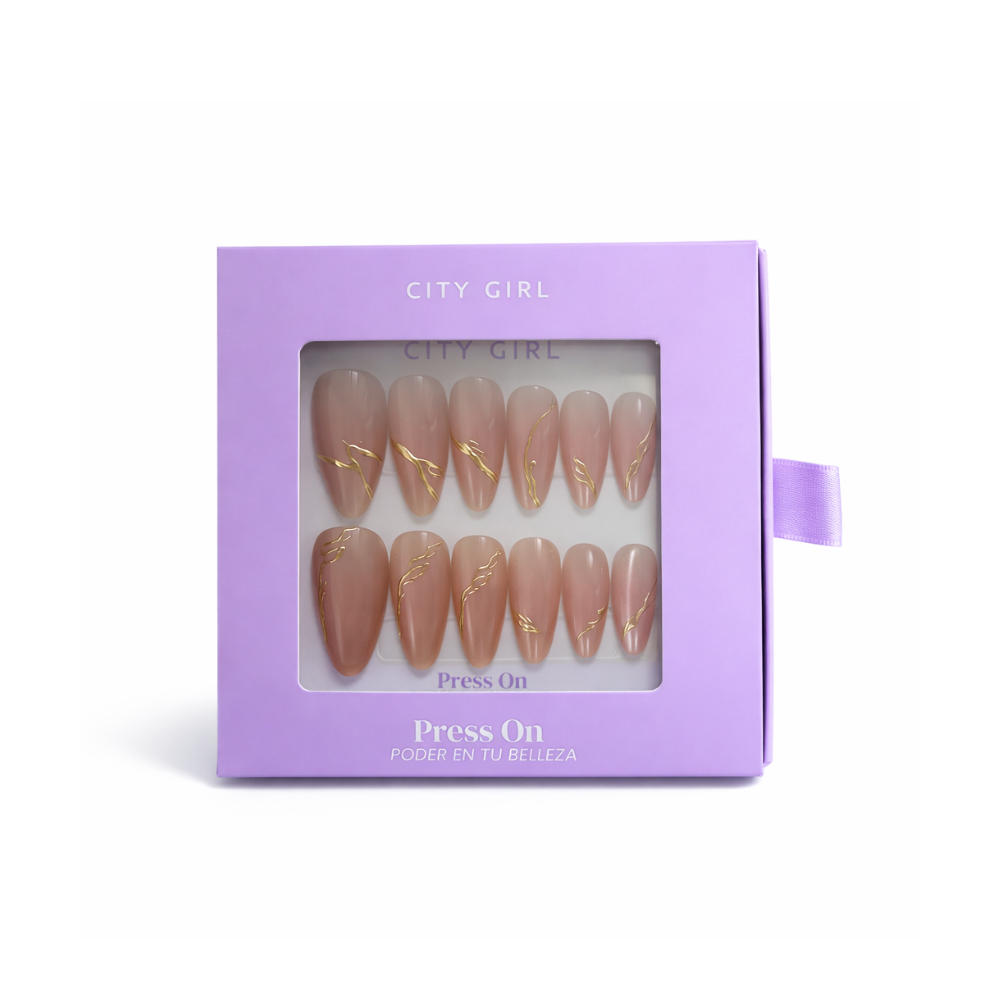 UÑAS PRESS ON ALMENDRA OJO DE GATO