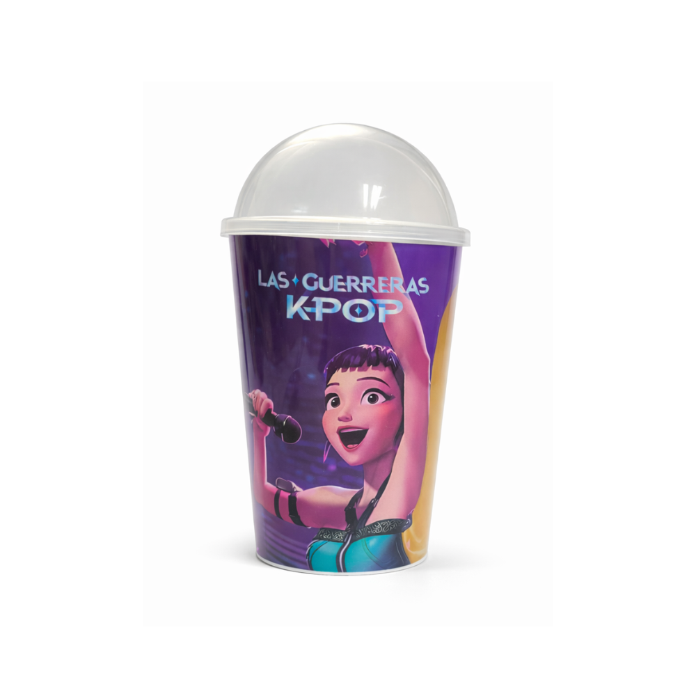 VASO CON TAPA GUERRERAS KPOP