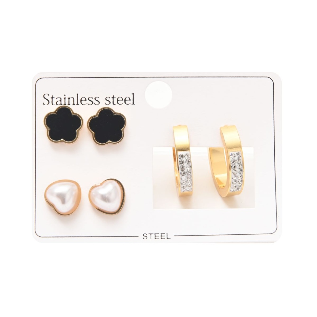 SET AROS X3 ARGOLLA STRASS Y ESTRELLA