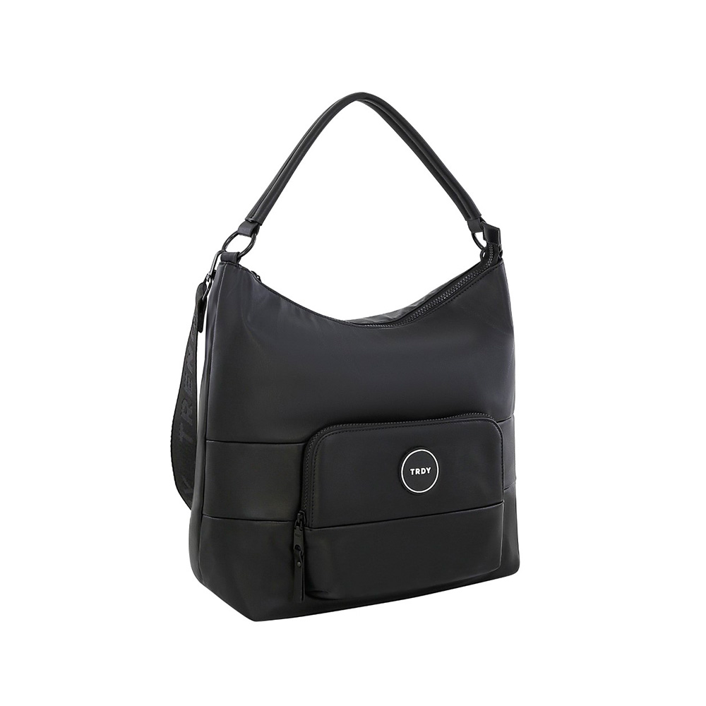 CARTERA COLOR LISO APLIQUE TRENDRY