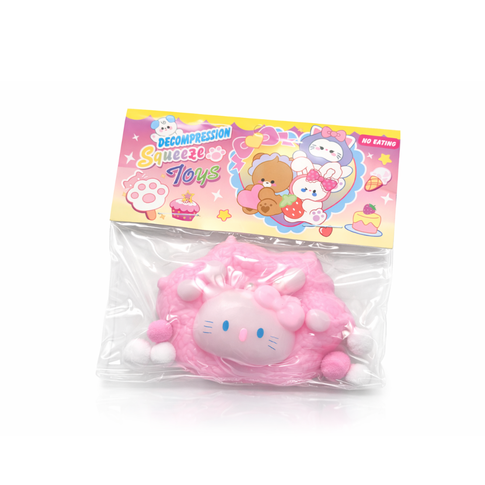 SQUISHY TOYS CON POMPONES