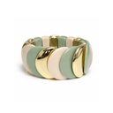 PULSERA REGULABLE BICOLOR OVALADA