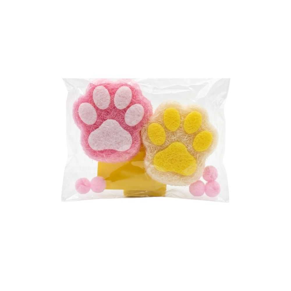 SQUISHY HUELLITAS  CON POMPONES