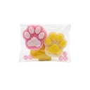 SQUISHY HUELLITAS  CON POMPONES
