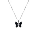COLLAR ACERO BLANCO CON DIJE MARIPOSA GRANDE