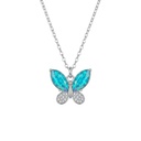 COLLAR ACERO BLANCO CON DIJE MARIPOSA GRANDE