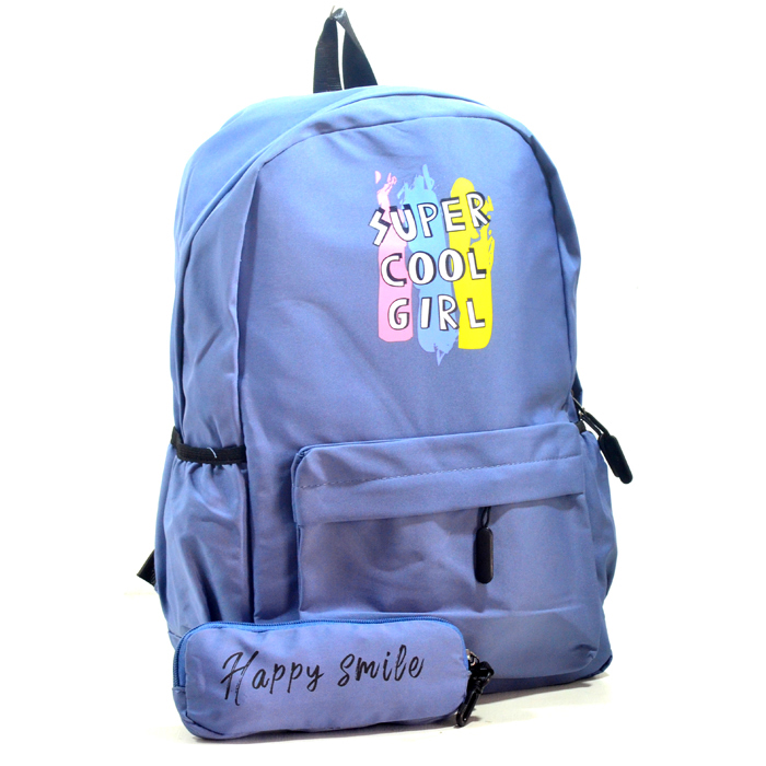 [35430] MOCHILA CON CARTUCHERA SUPER COOL GIRL 17 PULGADAS