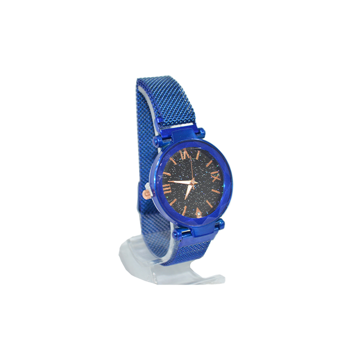 [36841] RELOJ CON  BRILLO MALLA METALICA