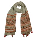 [37580] PASHMINA ESTILO INDU CON BORLAS
