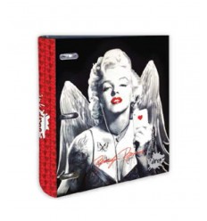 CARPETA 3 ANILLOS CARTONE CON RELIEVE MARILYN ANGEL