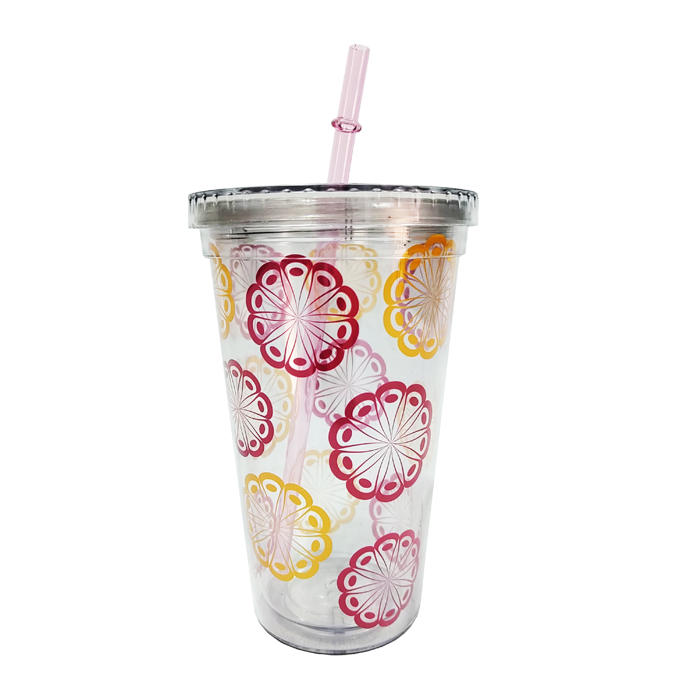 VASO ESTAMPADO DE COLORES 450ml