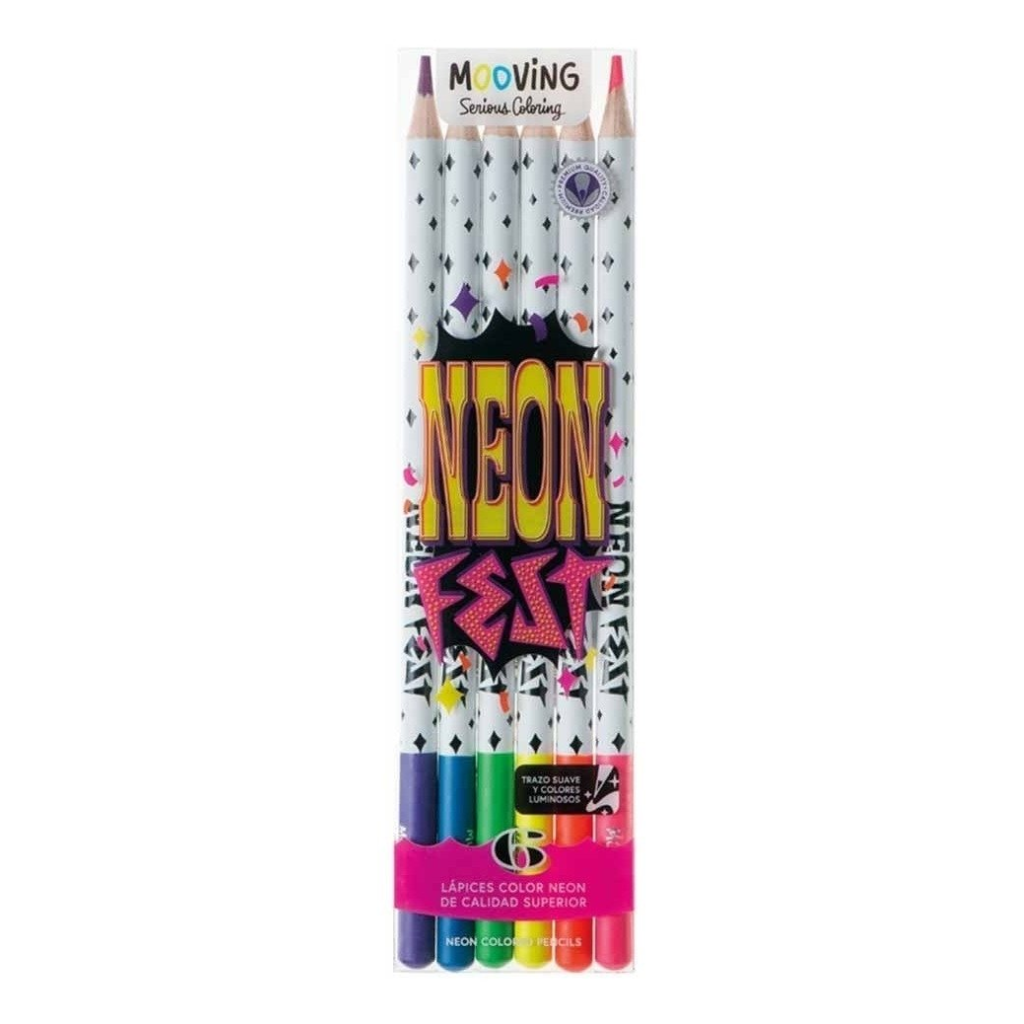 LAPICES NEON POR 6 COLORES