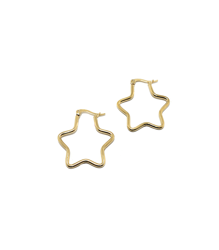 AROS ACERO ESTRELLA 40MM DORADO