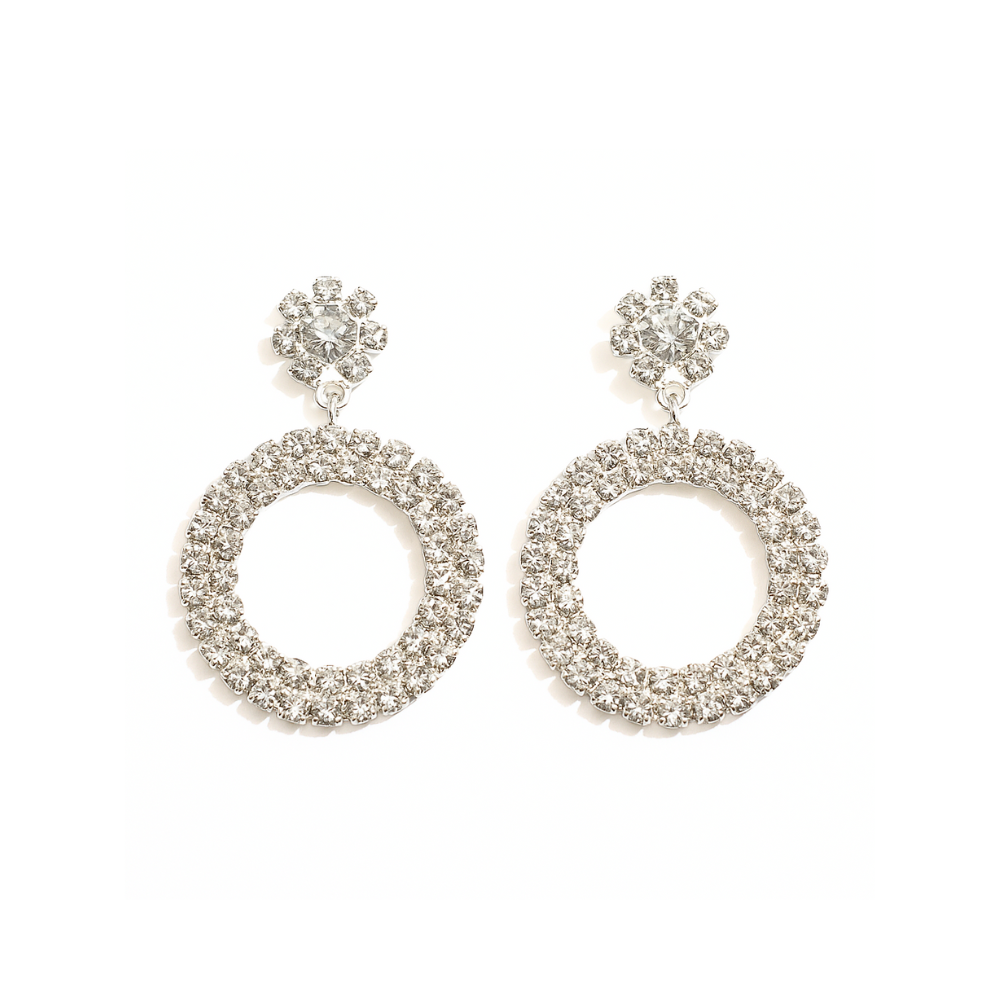 AROS PASANTE CON STRASS REDONDO