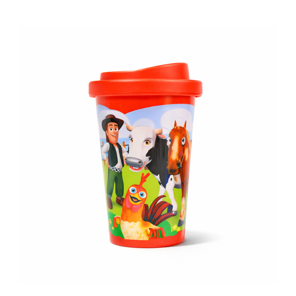 VASO CON TAPA PERSONAJES DISNEY