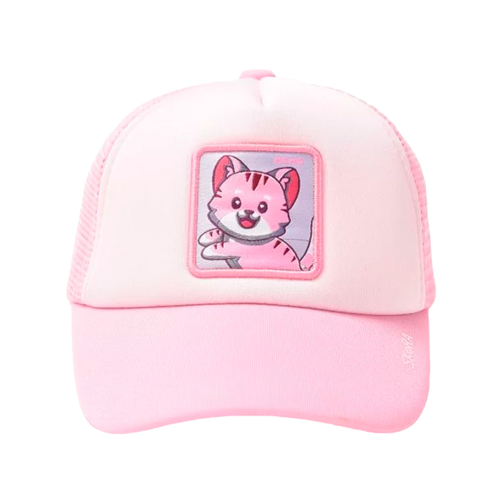 GORRA CAP INFANTIL CON PARCHE SUBLIMADO MOMO Y BORDADO.