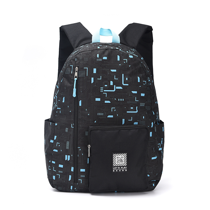 MOCHILA ESTAMPADA DIBUJO CHIP CON QR 18"