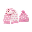 SET GORRO Y BUFANDA CORAZONES 