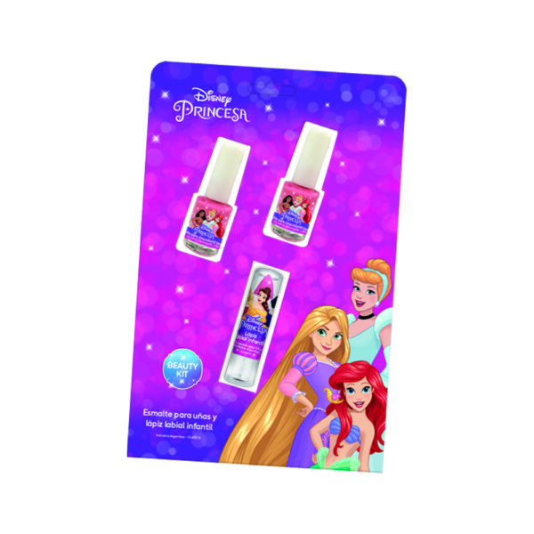 SET INFANTIL ESMALTE Y LABIAL PRINCESAS DISNEY