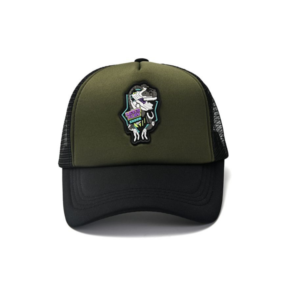 GORRA CAP INFANTIL ESTAMPADO EN RELIEVE DE GOMA (DINOSAURIO)