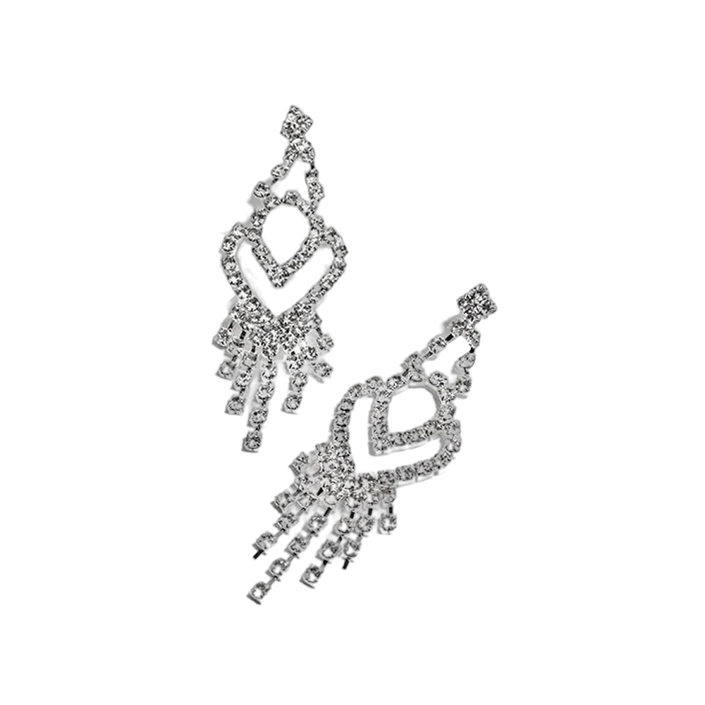 AROS COLGANTES CORAZON CON STRASS