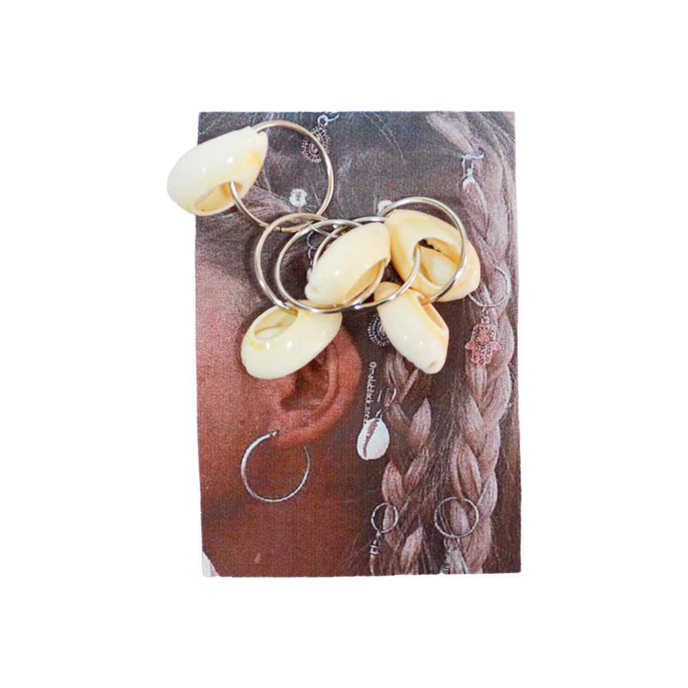 ANILLOS PARA TRENZAS CON DIJE CARACOLA Y CORAZON