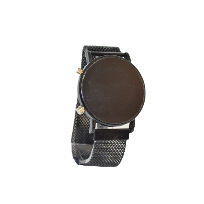 RELOJ ESPEJADO CON MALLA METALICA