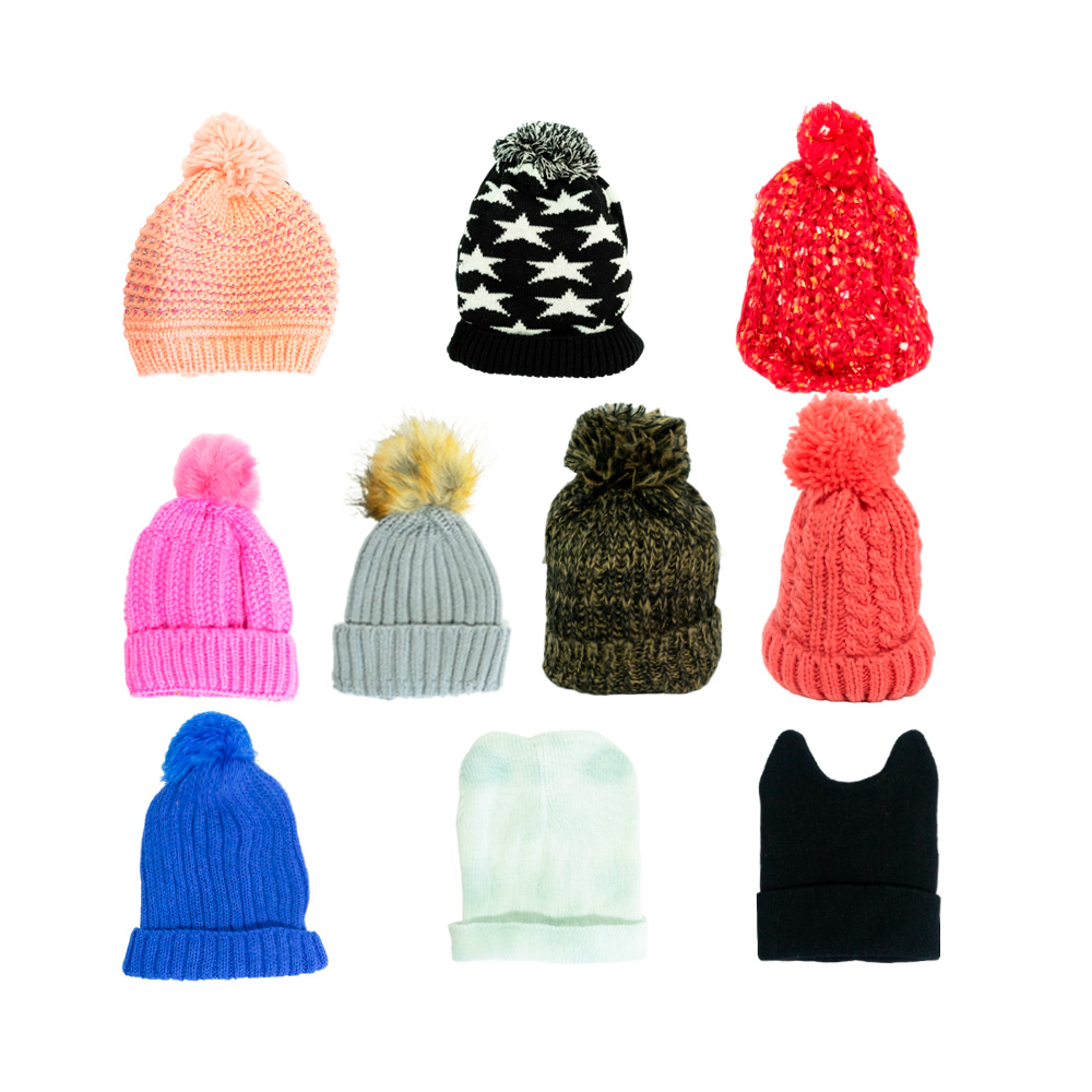 COMBO GORRO DE LANA X10