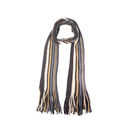 BUFANDA DE LANA RAYADA CON FLECOS 25CM X 190 #25