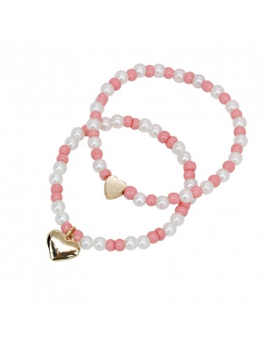 PULSERA DOBLE MOSTACILLA DIJE CORAZON