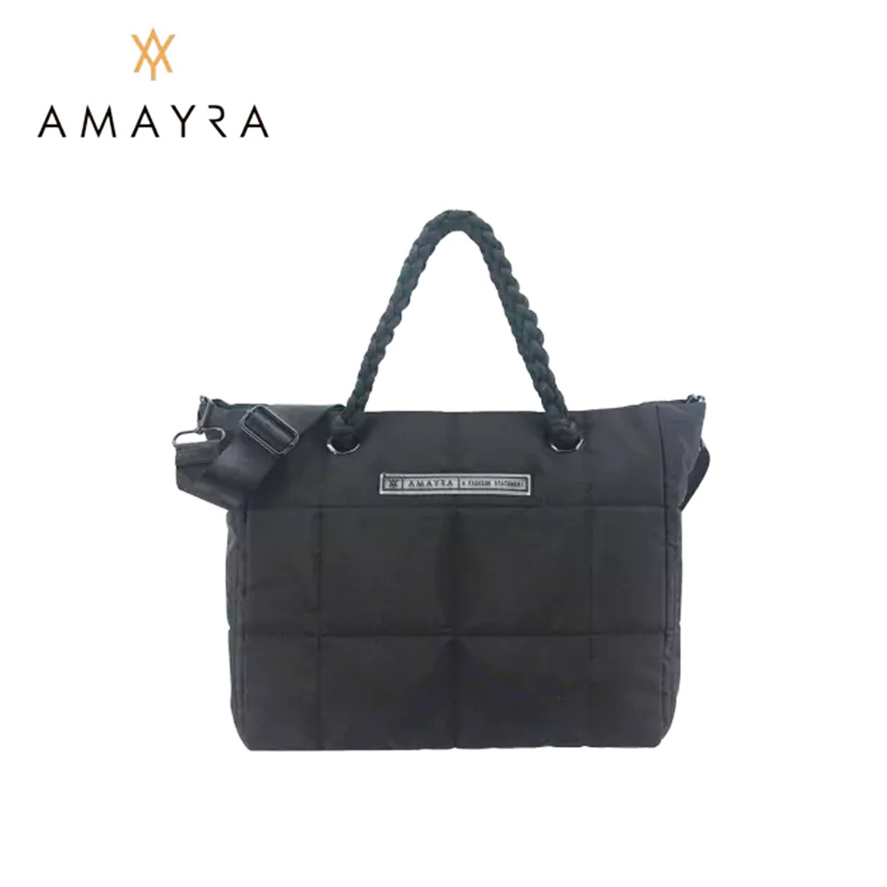 CARTERA AMAYRA CON MANIJA TRENZADA Y CORREA REGULABLE