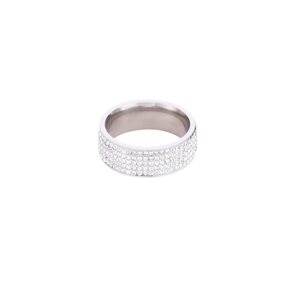 ANILLO ACERO CON STRASS