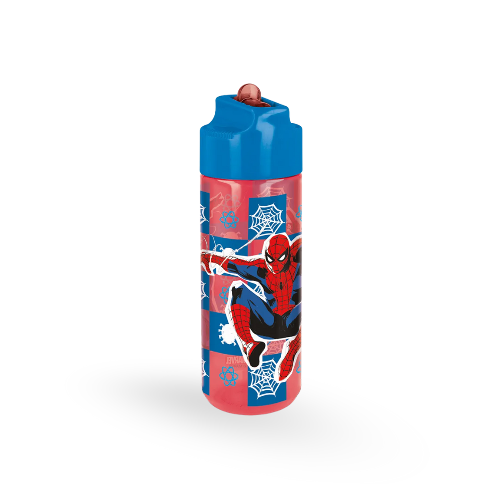 BOTELLA CON PICO BEBEDOR SPIDERMAN