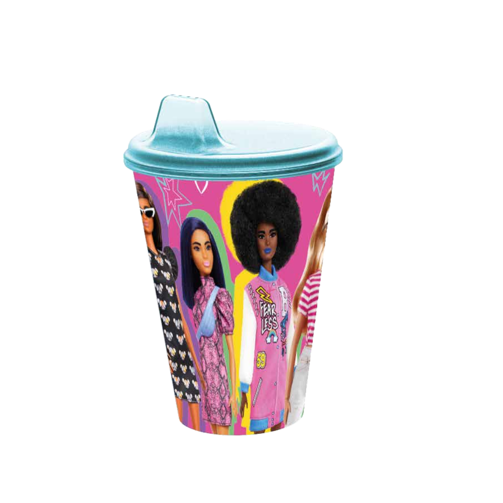 VASO CON PICO BARBIE 430ML