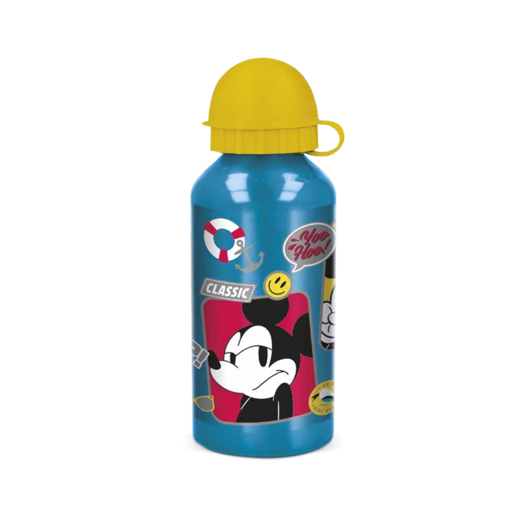 BOTELLA CON TAPA A PRESION MICKEY MOUSE 400ML