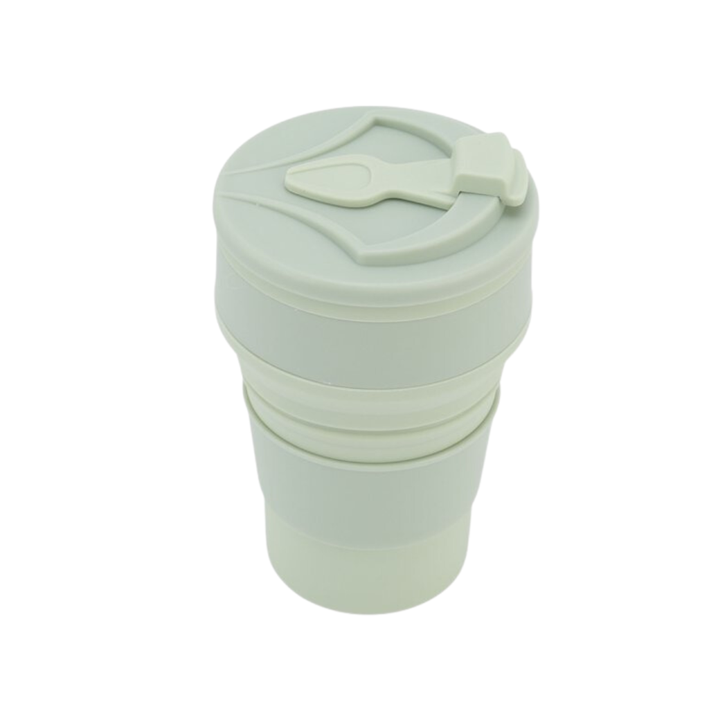 VASO PLEGABLE DE 350ML CON TAPA