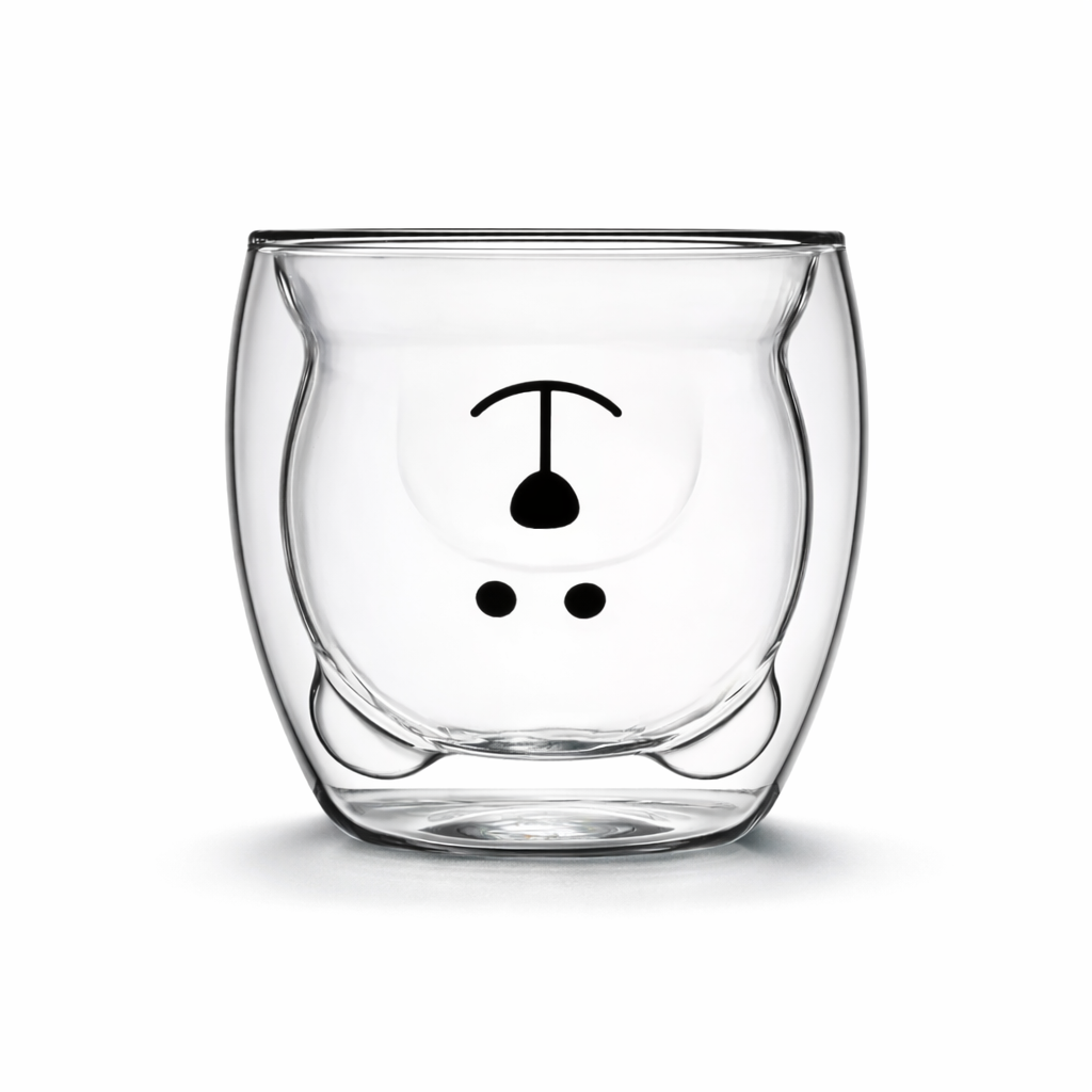 VASO DE VIDRIO DOBLE PARED OSO