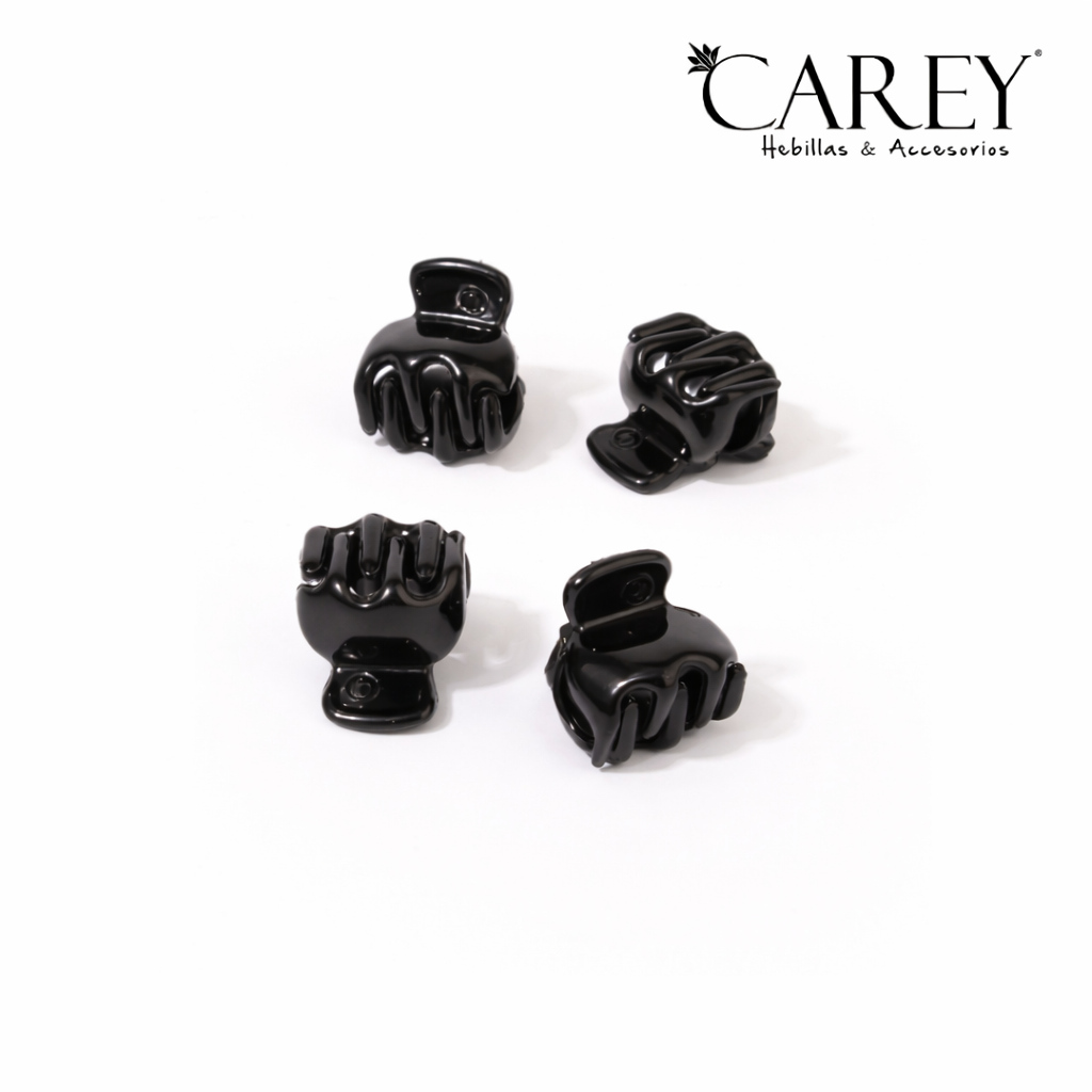 BROCHE PINZA MINI BOMBE NEGRO CAREY