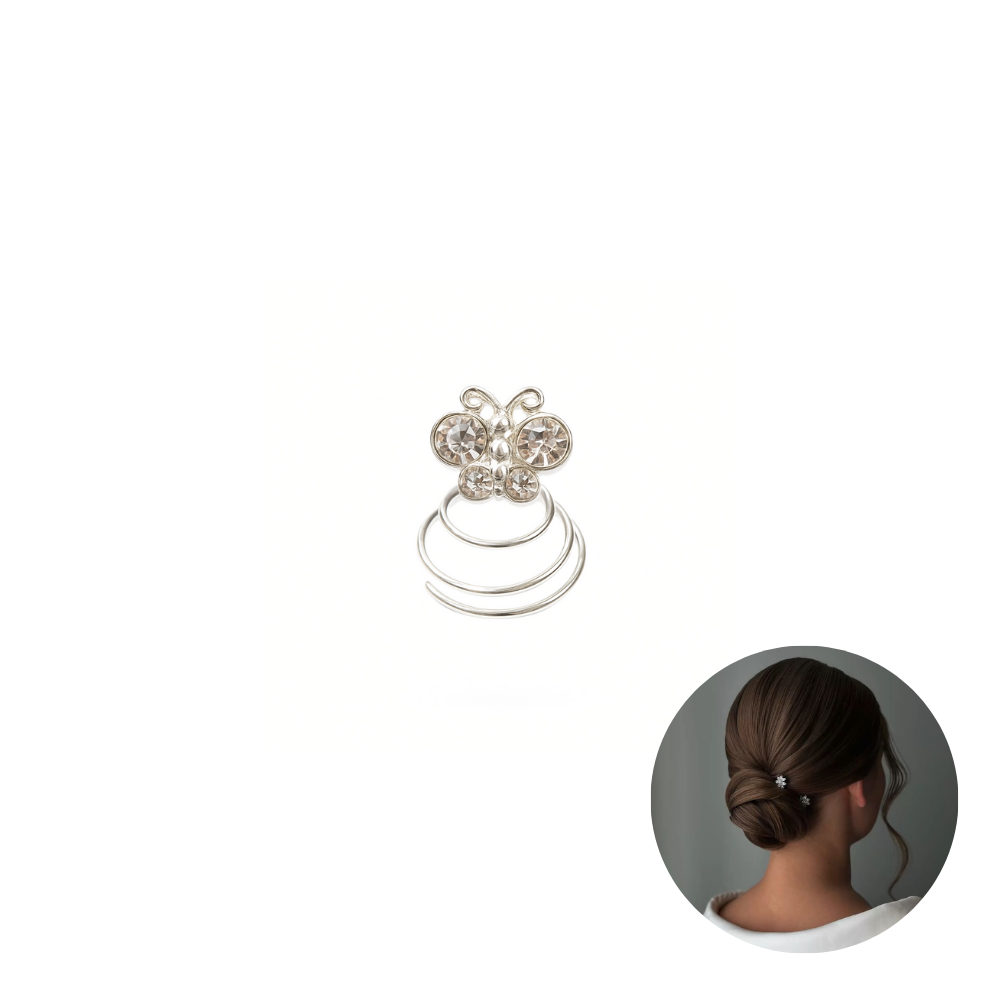 HORQUILLA EN ESPIRAL CON STRASS X2