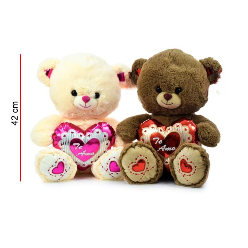 PELUCHE OSO CORAZON 42CM