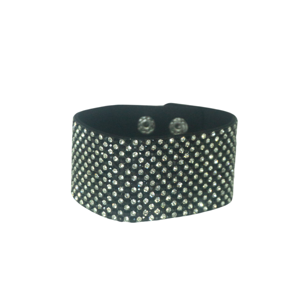 BRAZALETE / PULSERA DE GAMUZA CON STRASS