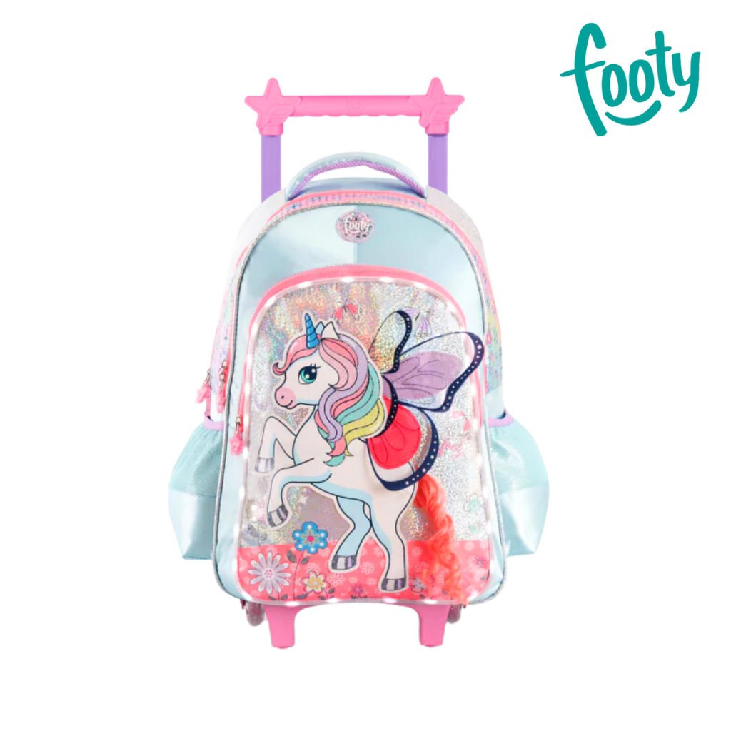 MOCHILA 18" CARRITO UNICORNIO FOOTY