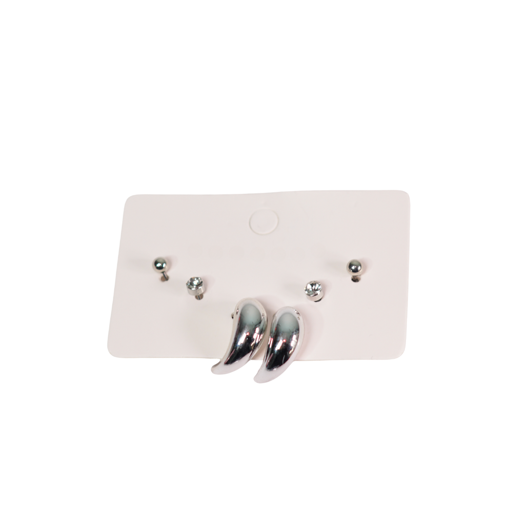 SET DE AROS X3 PLATEADO
