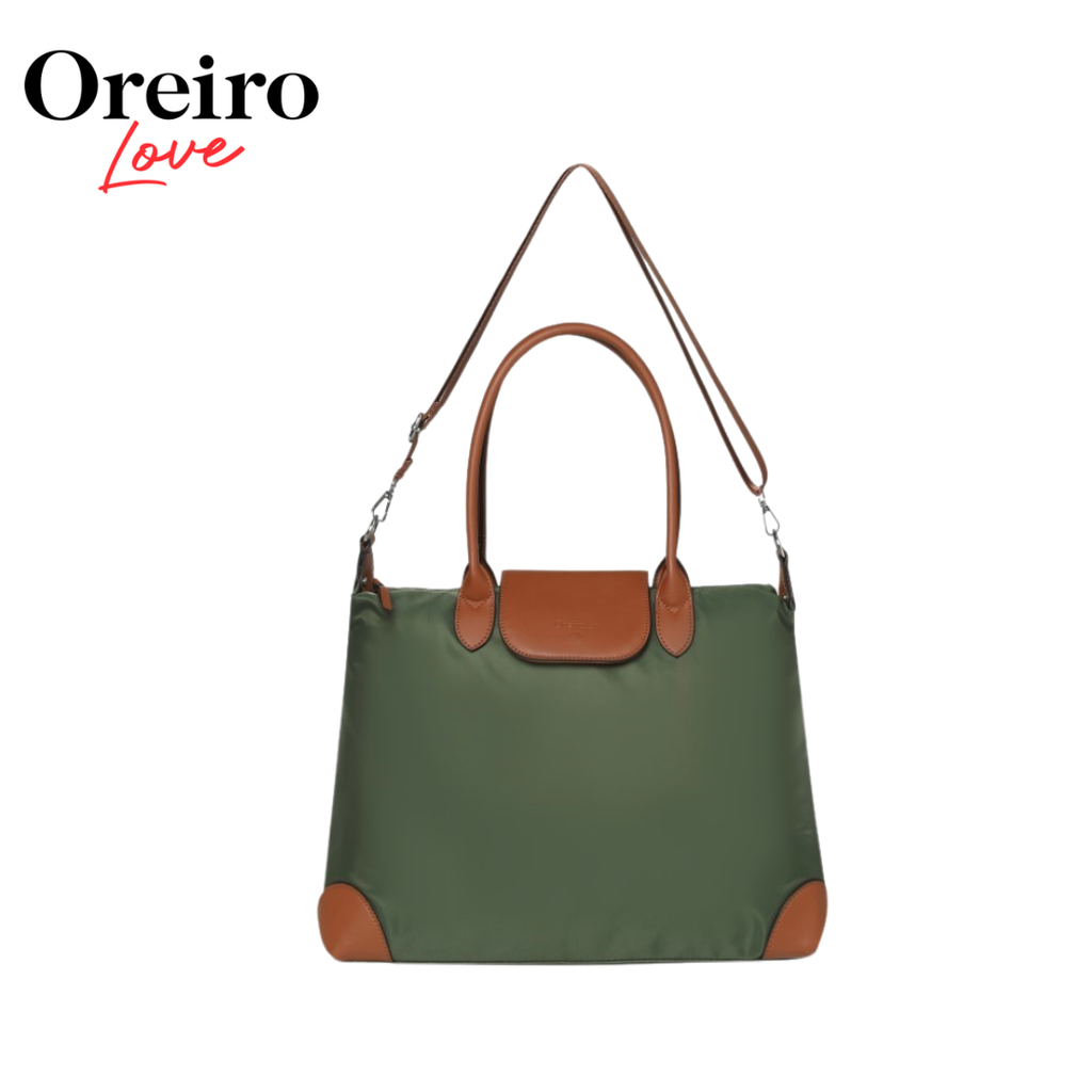 CARTERA LAS OREIRO CON CORREA Y DETALLES EN MARRON