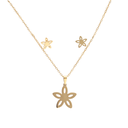 SET COLLAR + AROS CON DIJE FLOR
