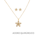 SET COLLAR + AROS FLOR ACERO QUIRURGICO