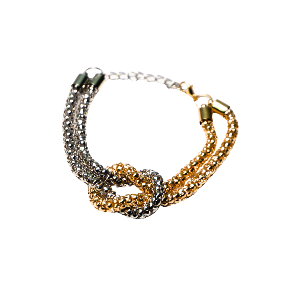 PULSERA TRENZADA BICOLOR